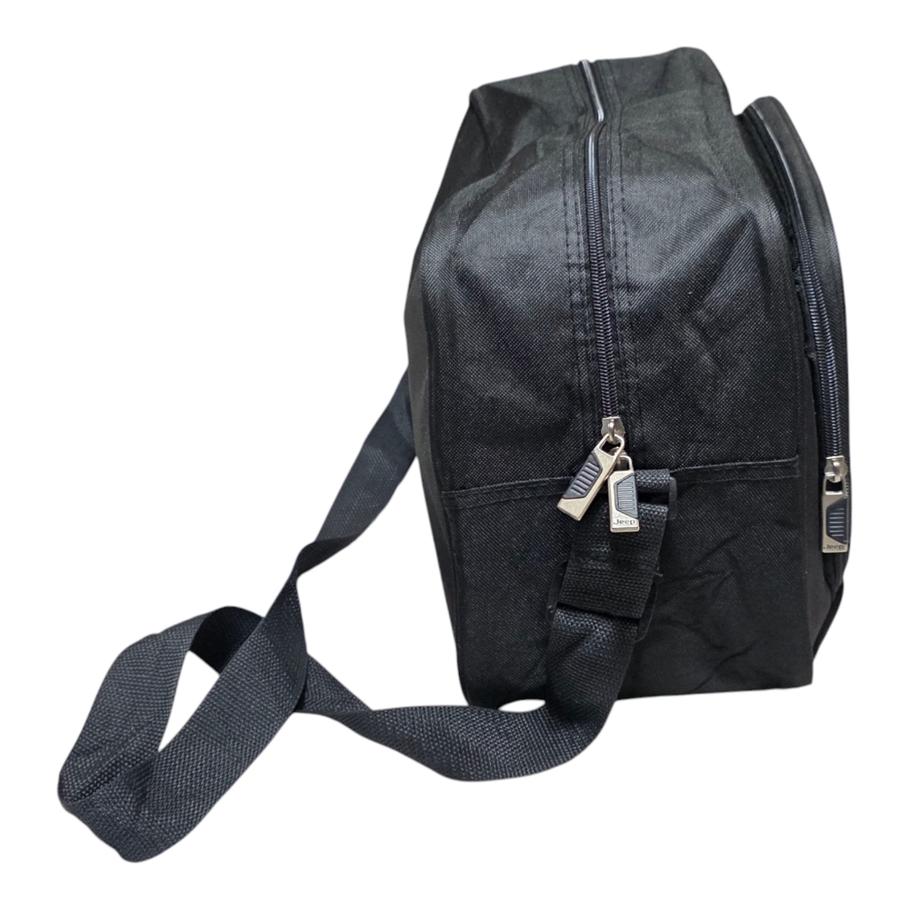 Small Jeep Duffle Bag Zipper Gym Carrier Gray With Strap 15” x 7.5 - Picture 2 of 9